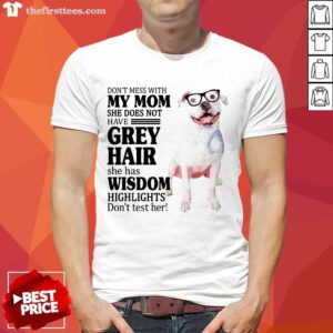 Pretty Pitbull She Does Not Have Grey Hair American Flag Shirt