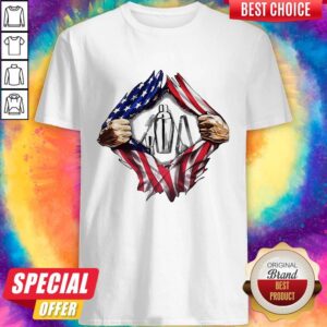 Official American Flag Veteran Independence Day Bartender Hand Shirt