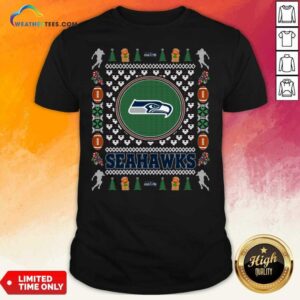 Nice Seattle Seahawks Merry Christmas Shirt