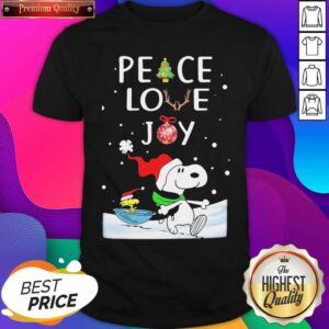 Funny Snoopy Peace Love Joy Christmas Shirt