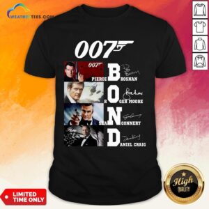 Brown James Bond 007 Pierce Brosnan Roger Moore Sean Connery Daniel Craig Signatures Shirt
