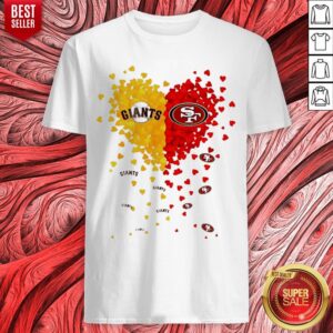 New York Giants Vs San Francisco 49ers Hearts Shirt