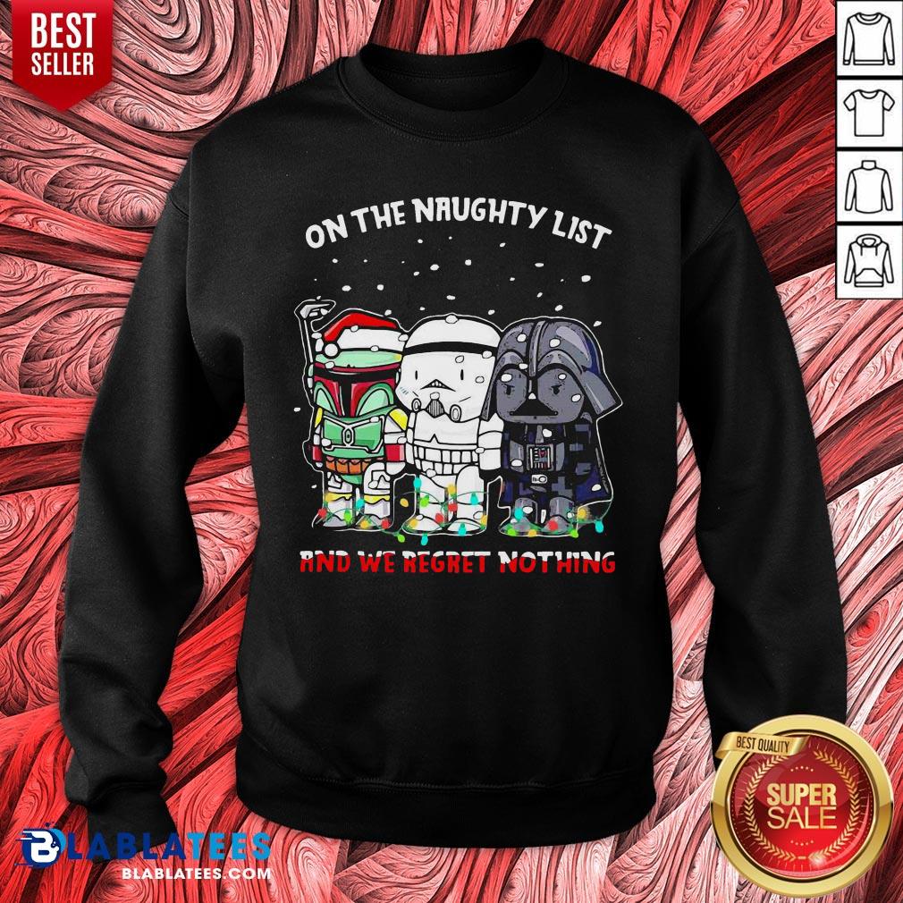 Awesome Star Wars Chibi On The Naughty List And We Regret Nothing Shirt