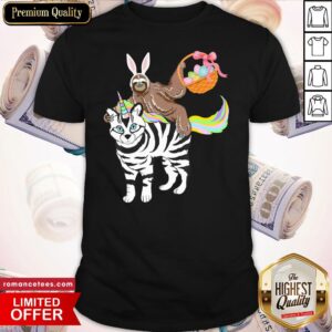 Official Quarantine Egg Basket Easter Sloth Ridin Unicorn Shirt