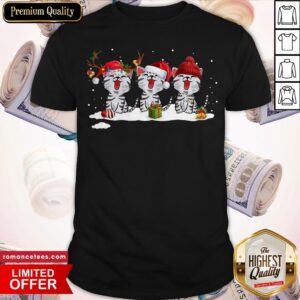 Women’S Cute Santa Cat Merry Christmas Cat Shirt