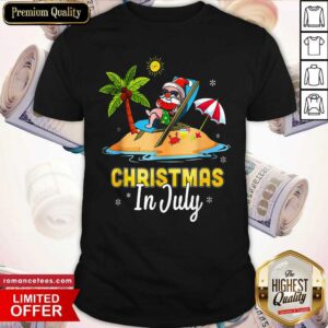 Santa Christmas In July Beach Shirt