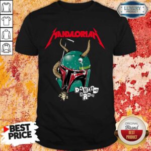 Nice Star Wars Metallica Mandalorian Damaged Armor Shirt
