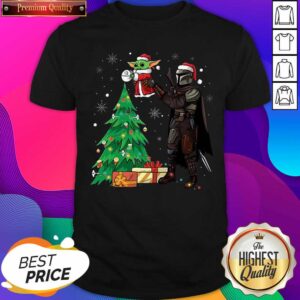 Official Darth Vader and Baby Yoda Santa tree Christmas Shirt