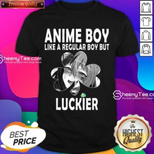St Patricks Day Anime Boy 7 Shamrock Aesthetic Shirt