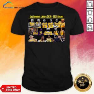 Nice Los Angeles Lakers 2020 2021 Roster Shirt