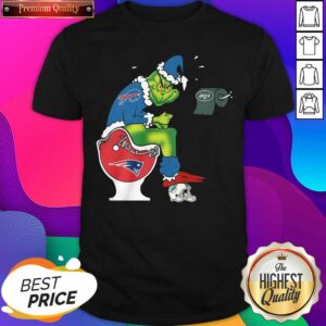 Good The Grinch New York Jets Shit On Toilet New England Patriots And Other Teams Christmas Shirt