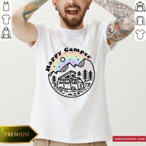 Top Graphic Nature Happy Camper Shirt