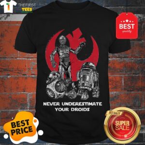 Official Never Underestimate Your Droids Star Wars Shirt