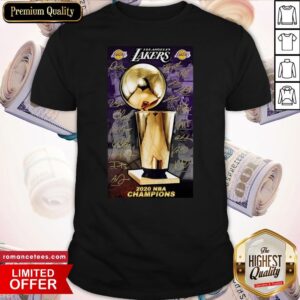 Team Los Angeles Lakers 2020 NBA Champions T-Shirt