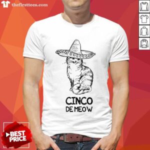 Good Cinco De Meow Cat Boys Happy Cinco De Mayo Shirt