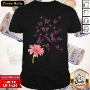 Cute Flower And Butterfly Shirt