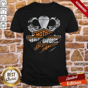 Paratrooper 82nd Airborne Motor Harley Davidson Cycles Shirt