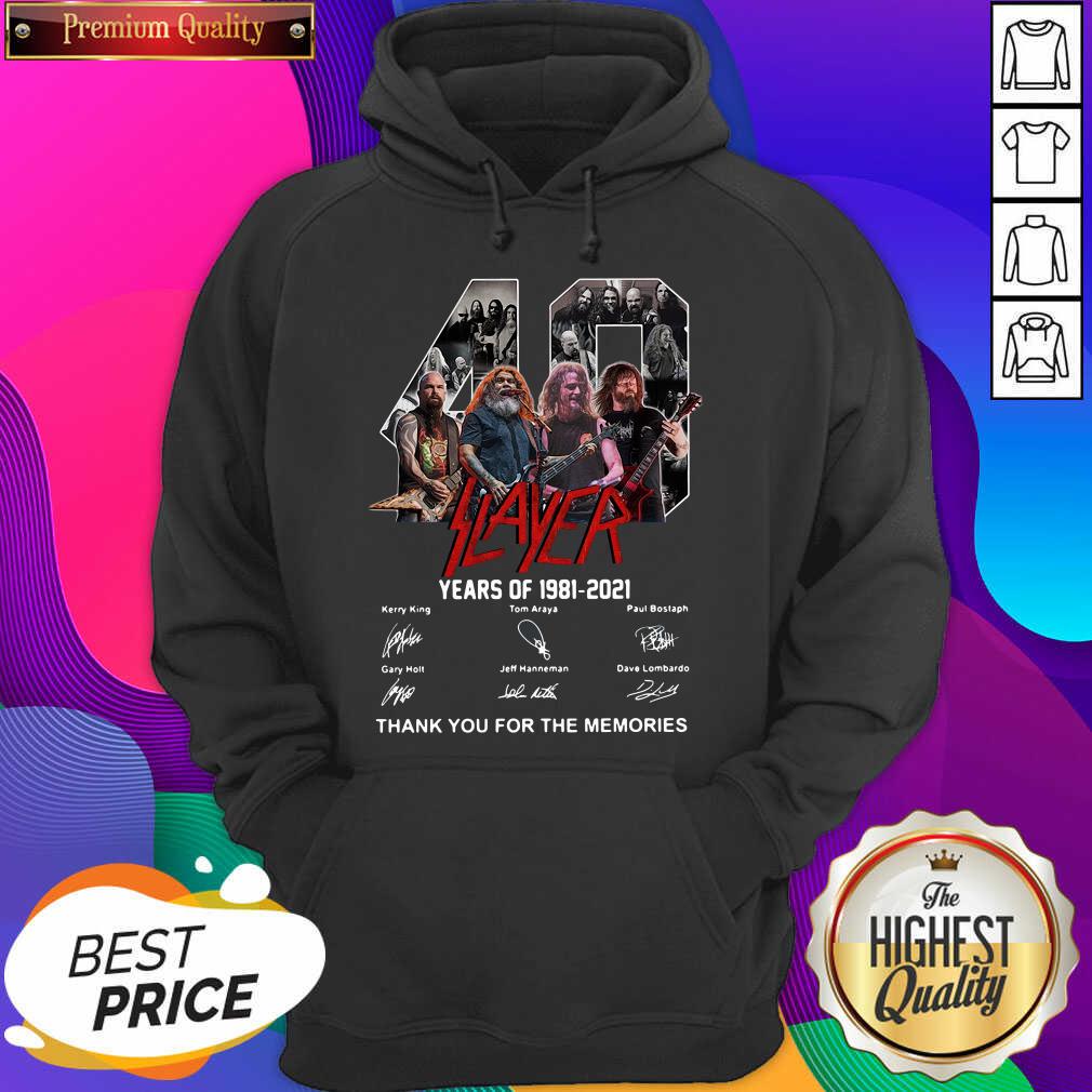Good Slayer 40 Years Of 1981 2021 Thank You For The Memories Signatures Shirt