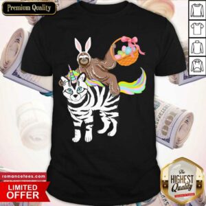 The Bengal Cat Easter Eggs Bunny Rabbit Rainbow Shirt