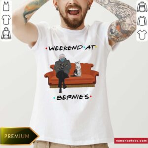 Original Bernie Sanders Mittens And Cat Weekend At Bernie’s 2021 Shirt