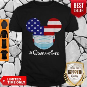 Top Mickey Mouse Mask Quarantined Covid-19 American Flag Shirt