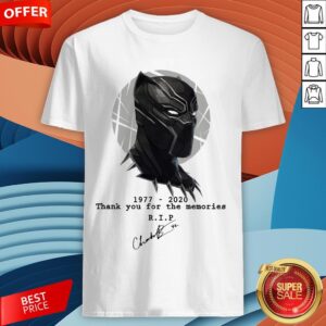 Black Pather Chadwick Boseman Thank You For The Memories Shirt