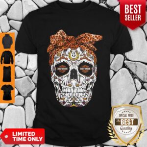 Pretty Sugar Skull Motorcycles Harley Davidson Shirt
