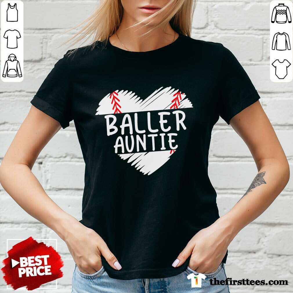Aunt Baseball Heart Shirt