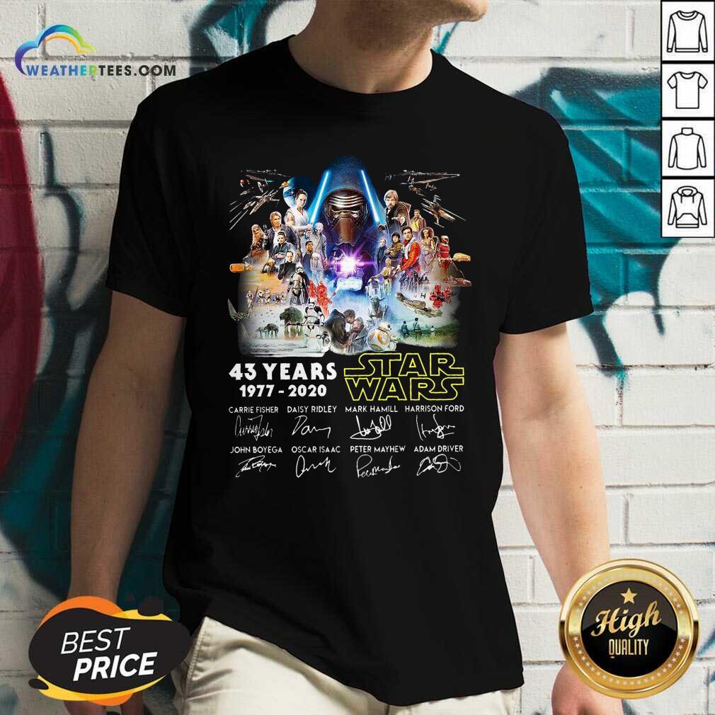 Awesome 43 Years Star Wars 1977 2020 Signatures Shirt