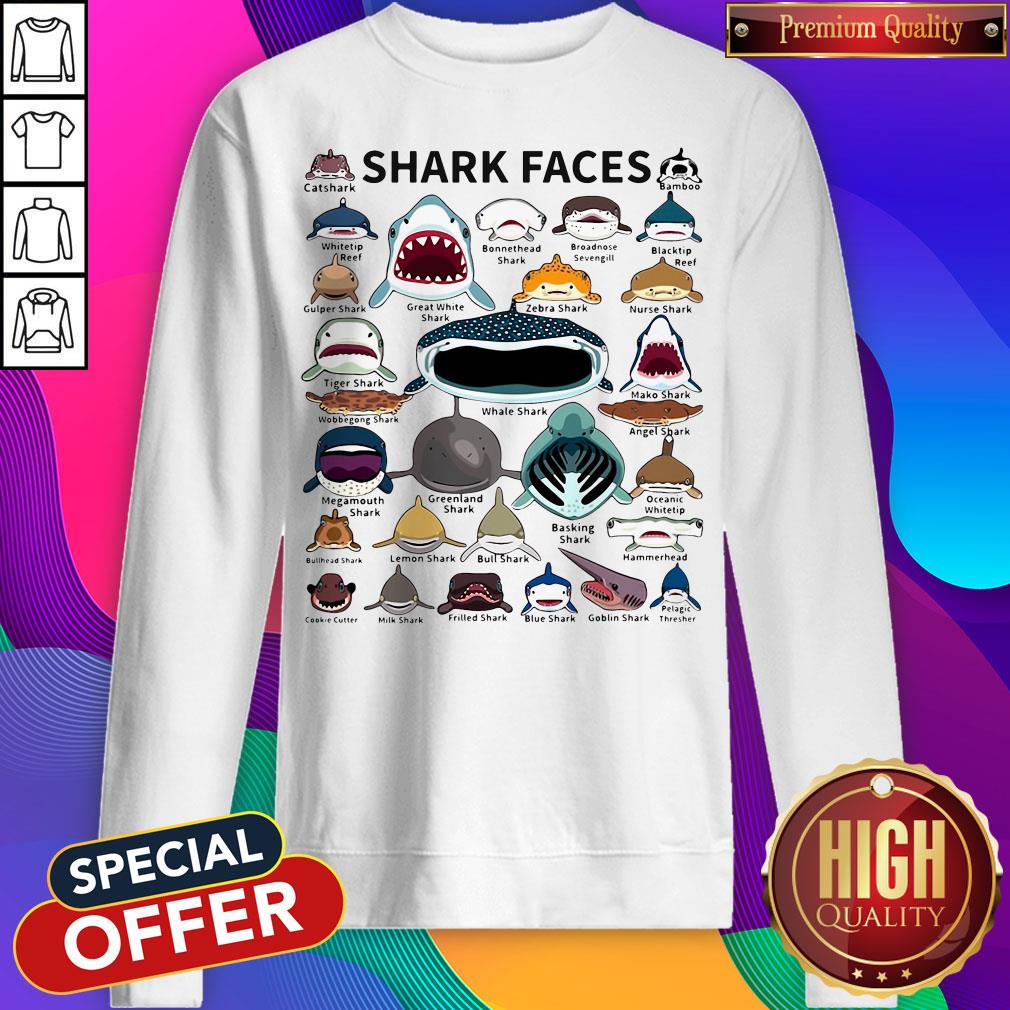 Awesome Shark Faces Shirt