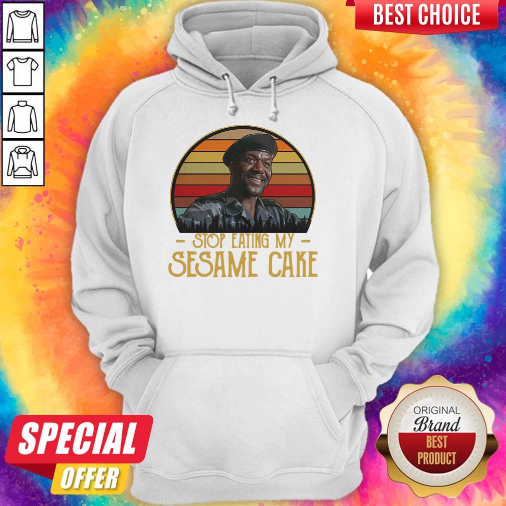 Awesome Stop Eating My Sesame Cake Vintage Retro Shirt