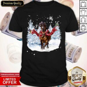 Nice Horse Warm Red Scarf For Horse Lover Merry Christmas Shirt