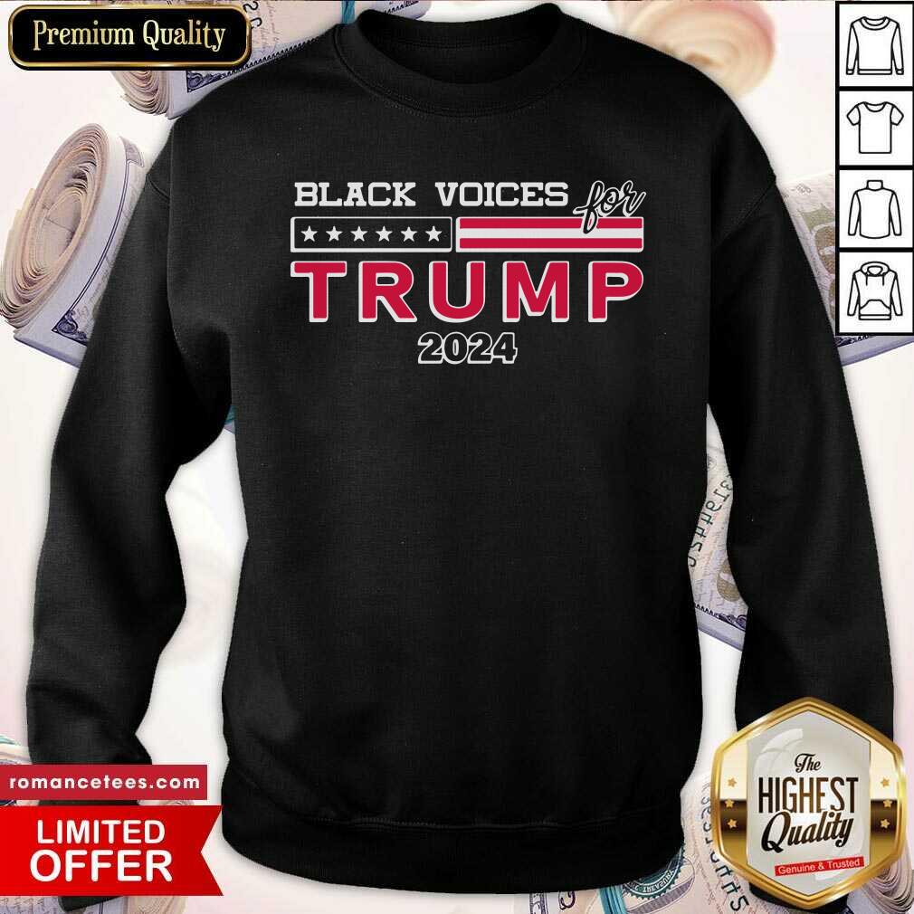 Black Voice For Trump 2024 Stars And Stripes Shirt