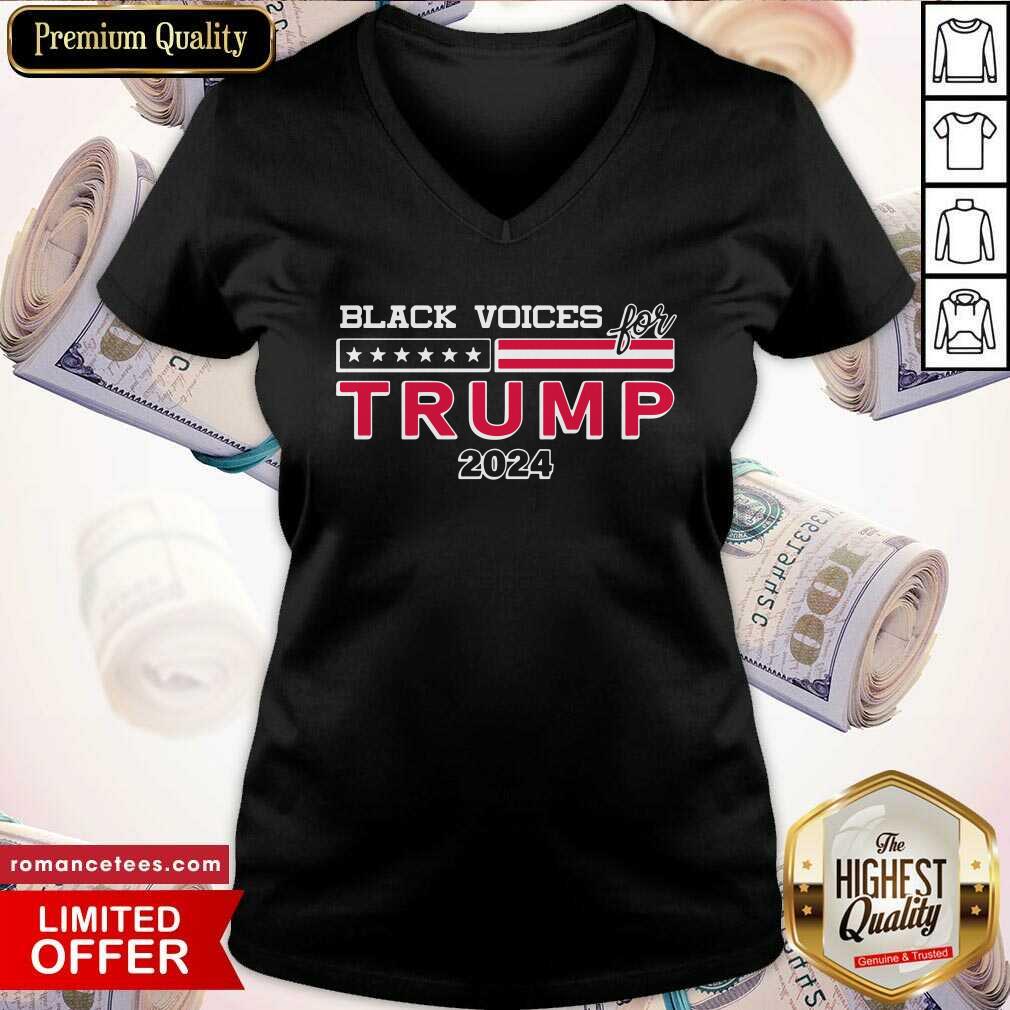Black Voice For Trump 2024 Stars And Stripes Shirt
