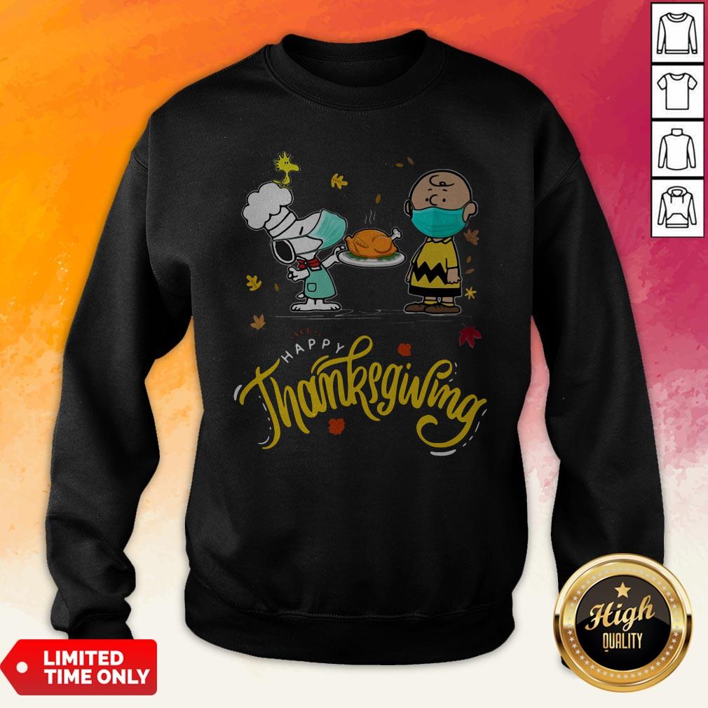 Charlie Brown Snupy And Woodstock Happy Thanksgiving Shirt