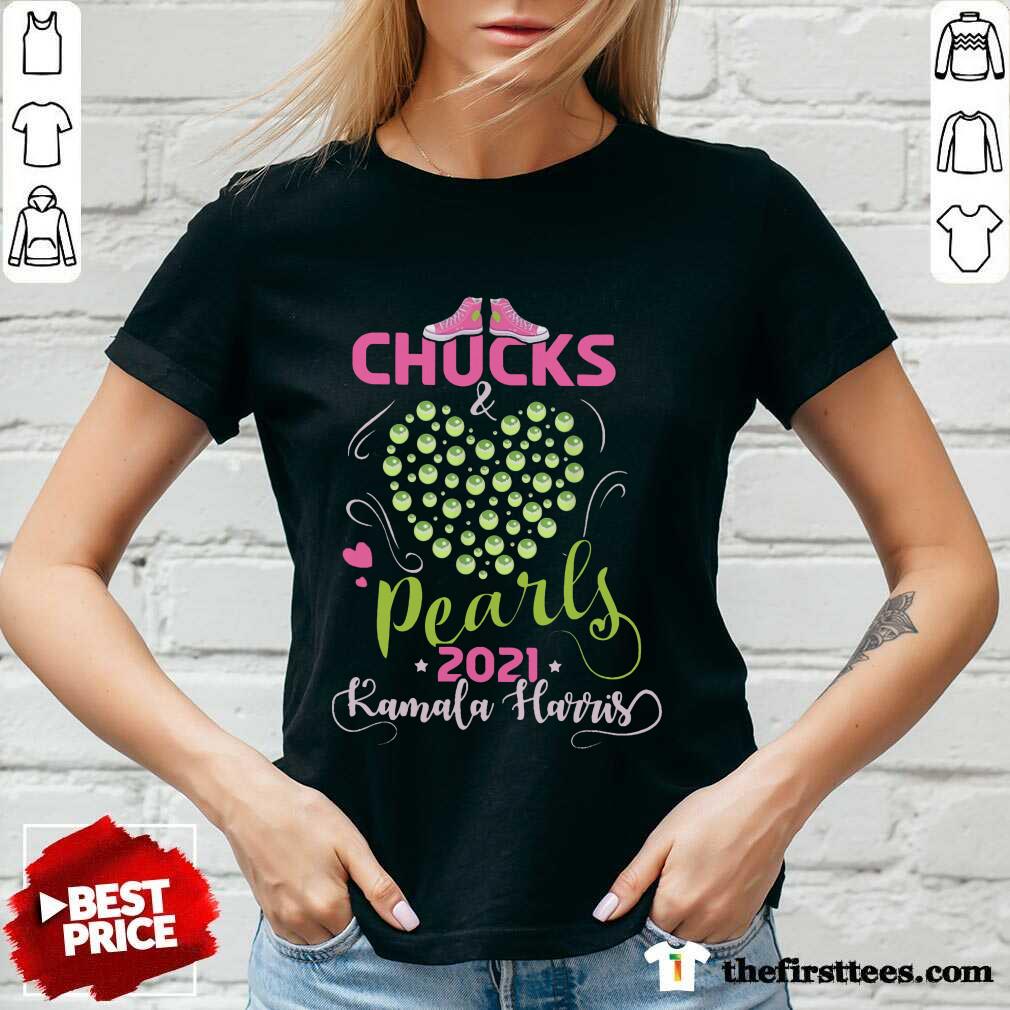 Chucks And Pearls 2021 Pink Green Shirt
