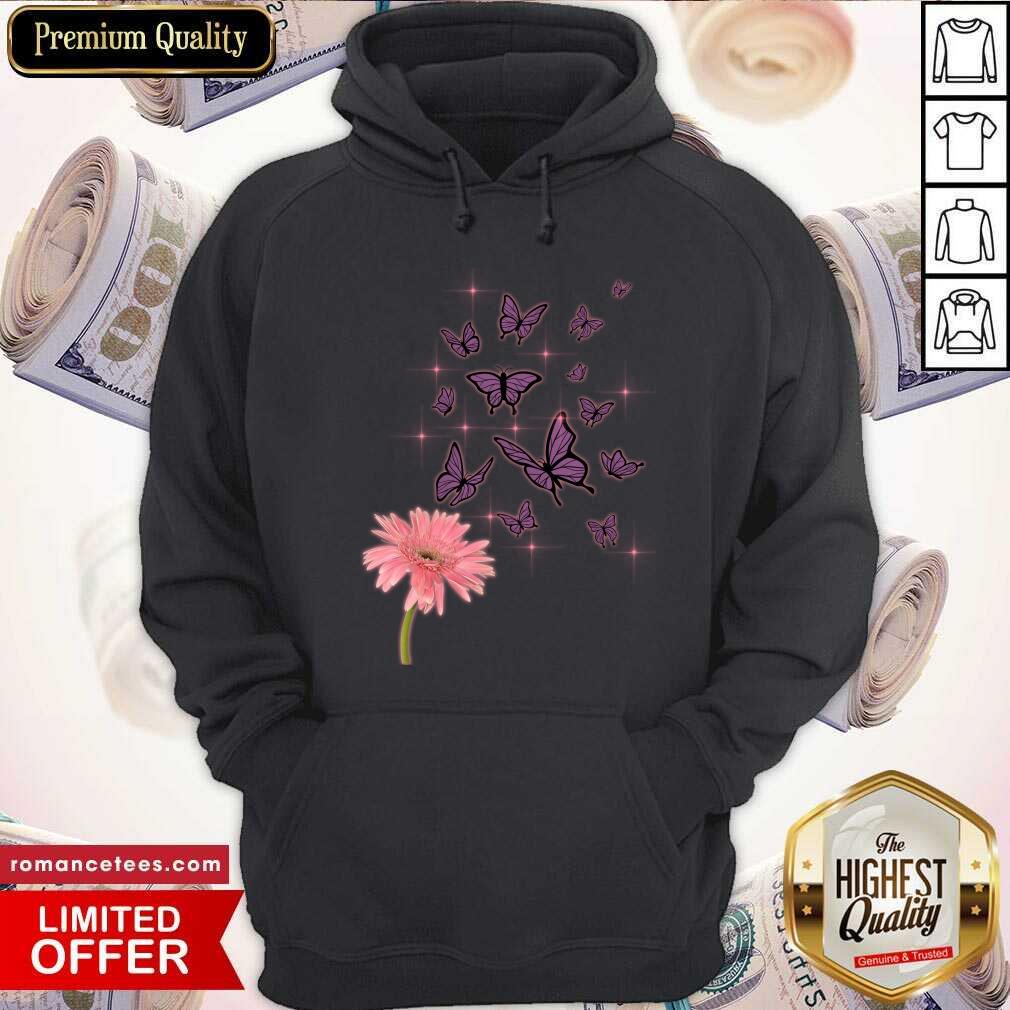 Cute Flower And Butterfly Shirt