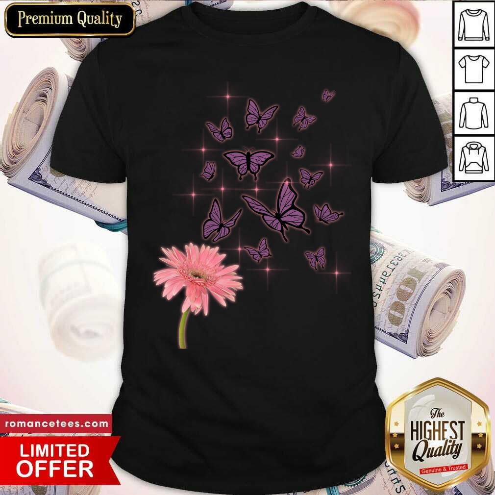 Cute Flower And Butterfly Shirt
