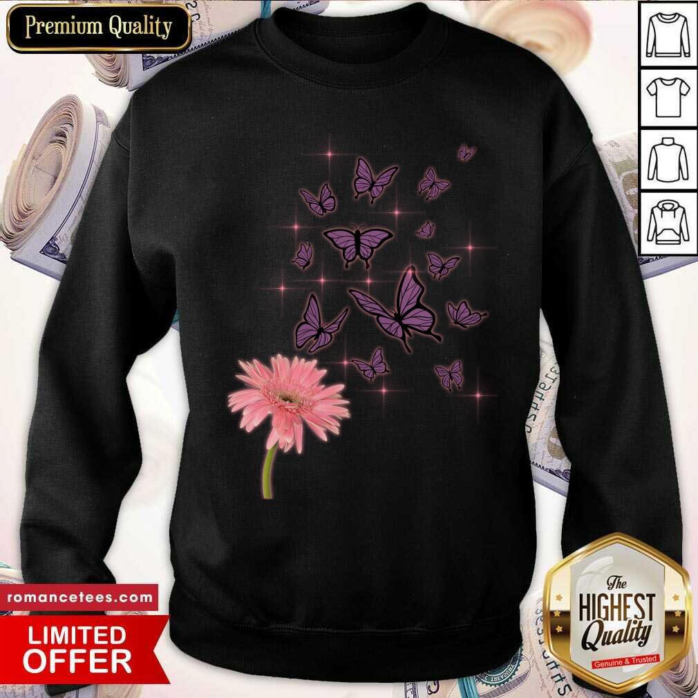 Cute Flower And Butterfly Shirt