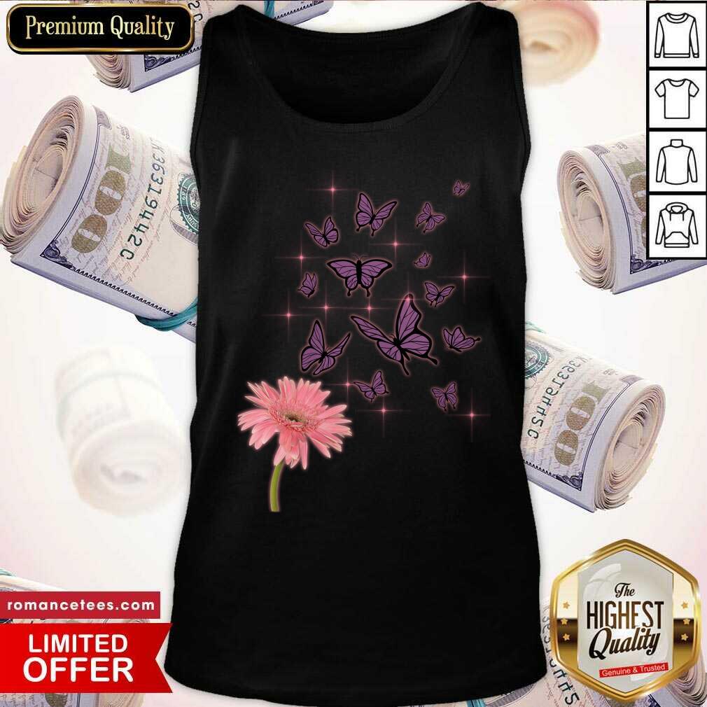 Cute Flower And Butterfly Shirt