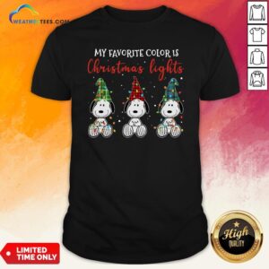 Good Snoopy My Favorite Color Is Christmas Lights Shirt