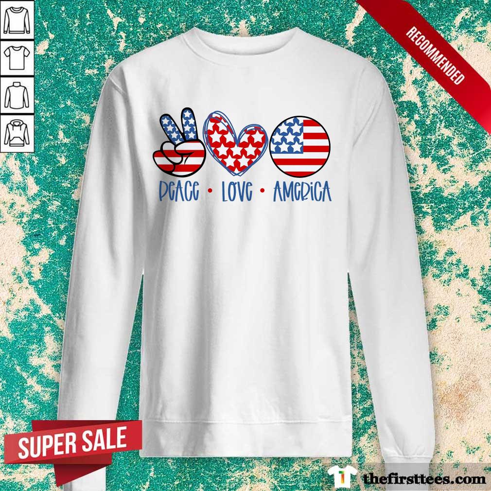 Excellent Peace Love America Shirt