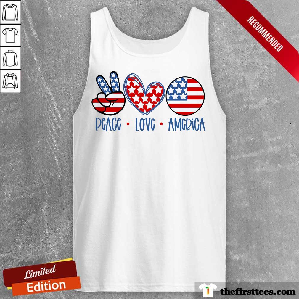Excellent Peace Love America Shirt