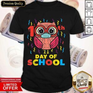 Hot Owl Face Mask 100th Day Of School Shirt