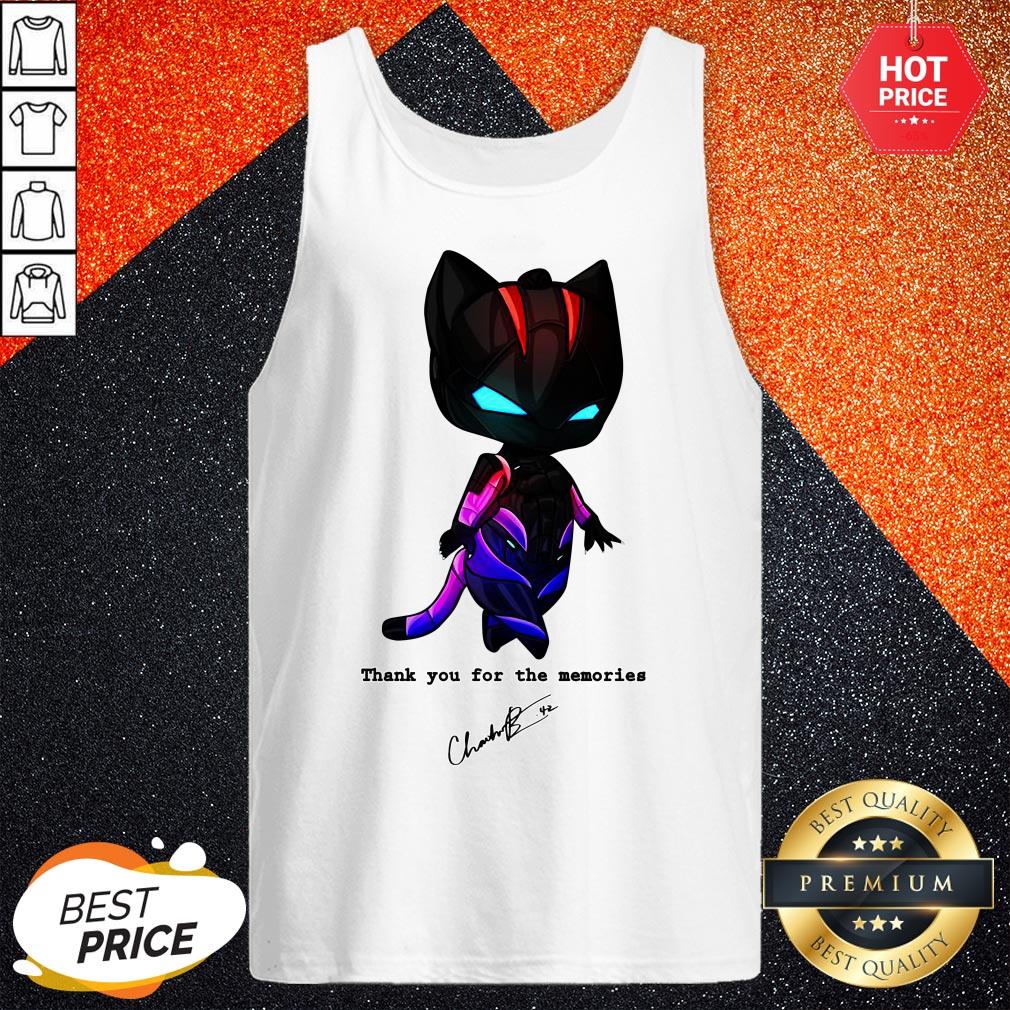 Black Pather Chadwick Boseman Thank You For The Memories Shirt