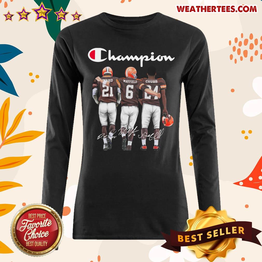 Funny Cleveland Browns Ward Mayfield And Chubb Champion Shirt