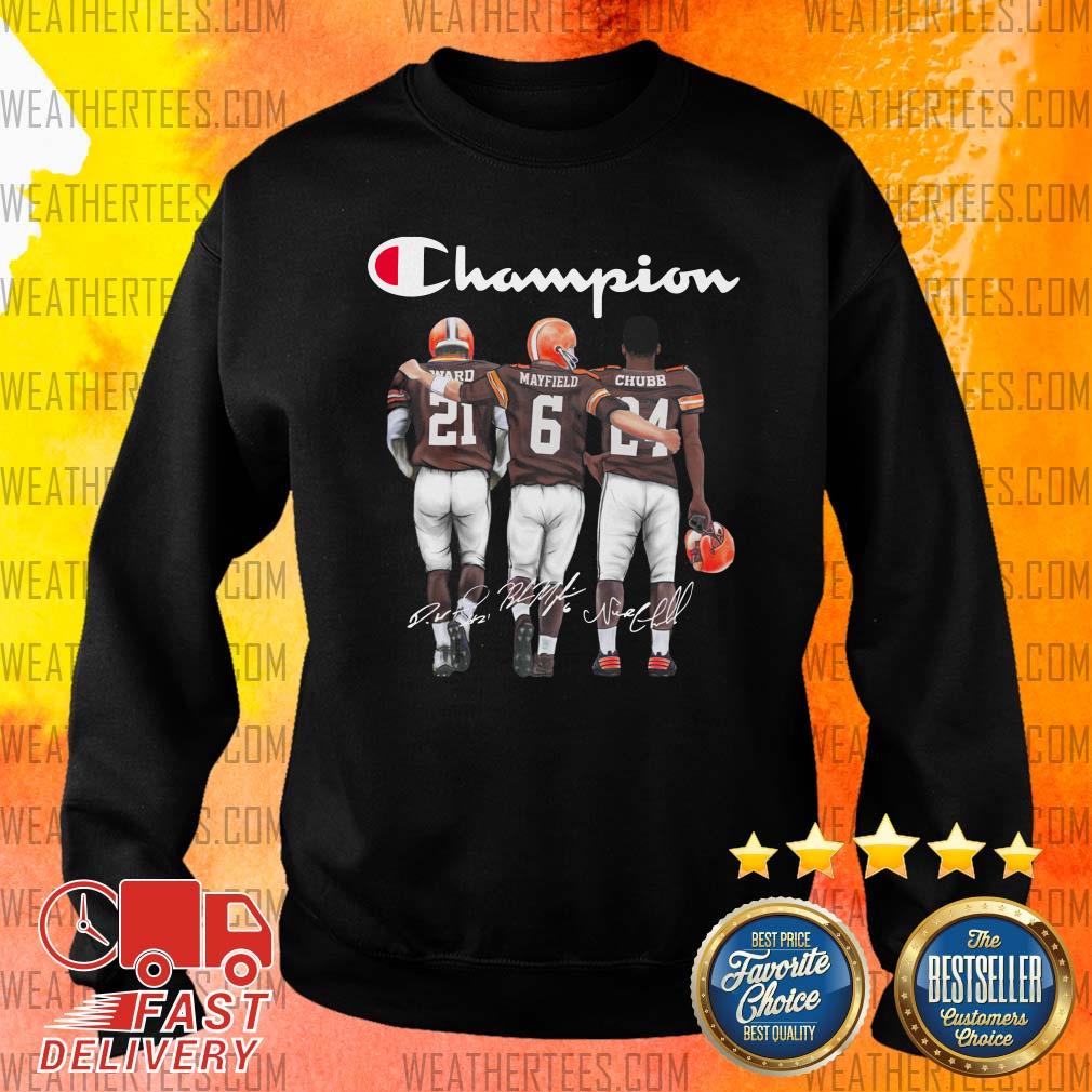 Funny Cleveland Browns Ward Mayfield And Chubb Champion Shirt