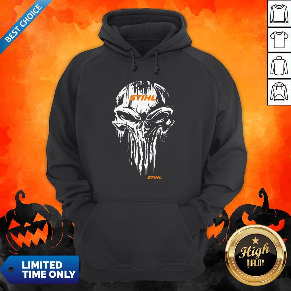 Funny Skull Stihl Logo Halloween Shirt