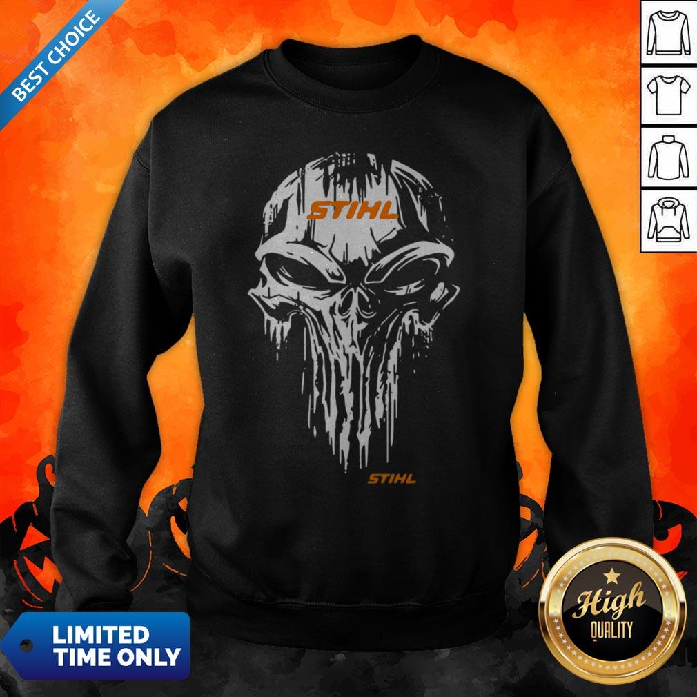 Funny Skull Stihl Logo Halloween Shirt