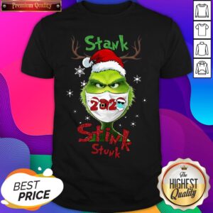 Official Grinch Face Mask Stank Stink Stunk Christmas Shirt